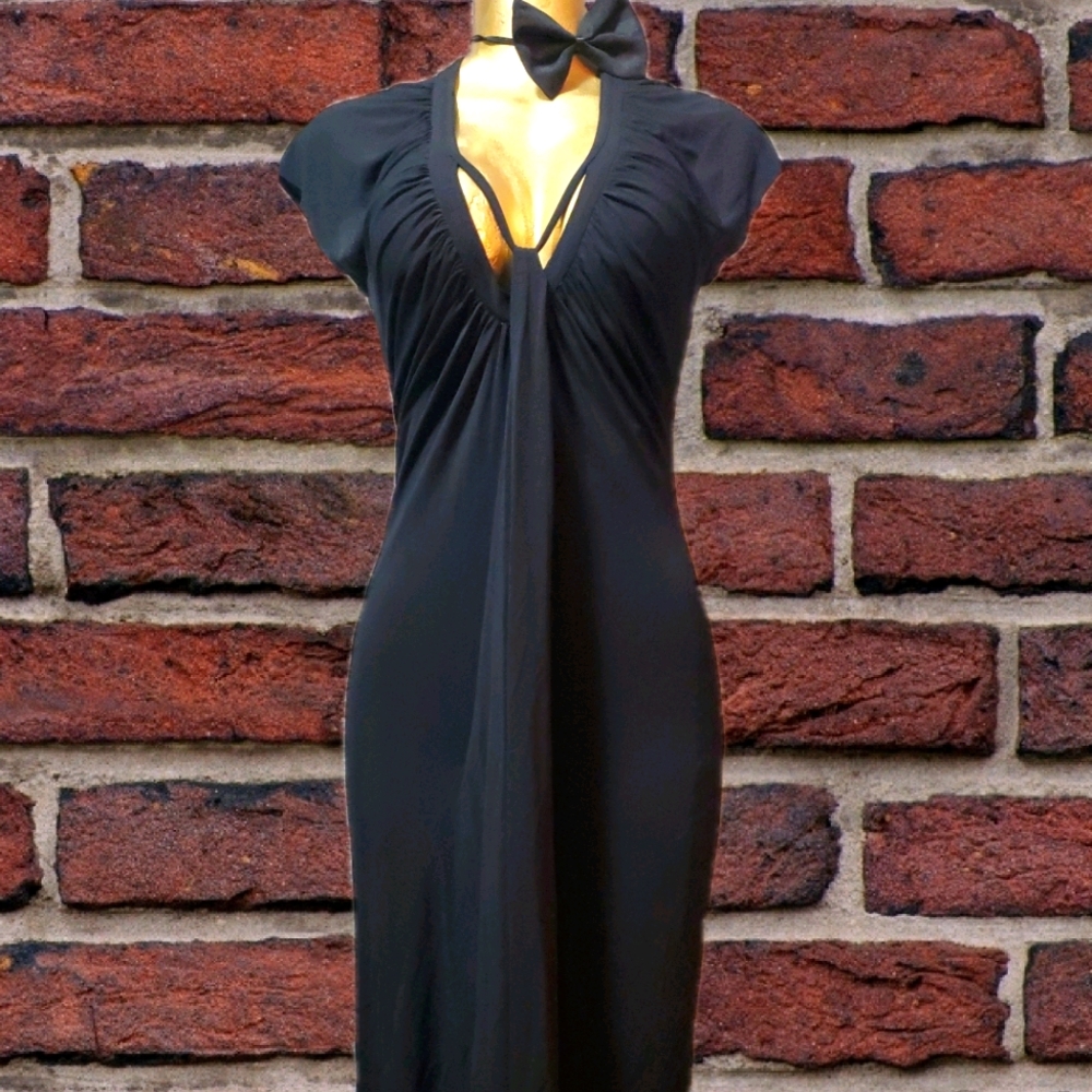 Black Drape Dress